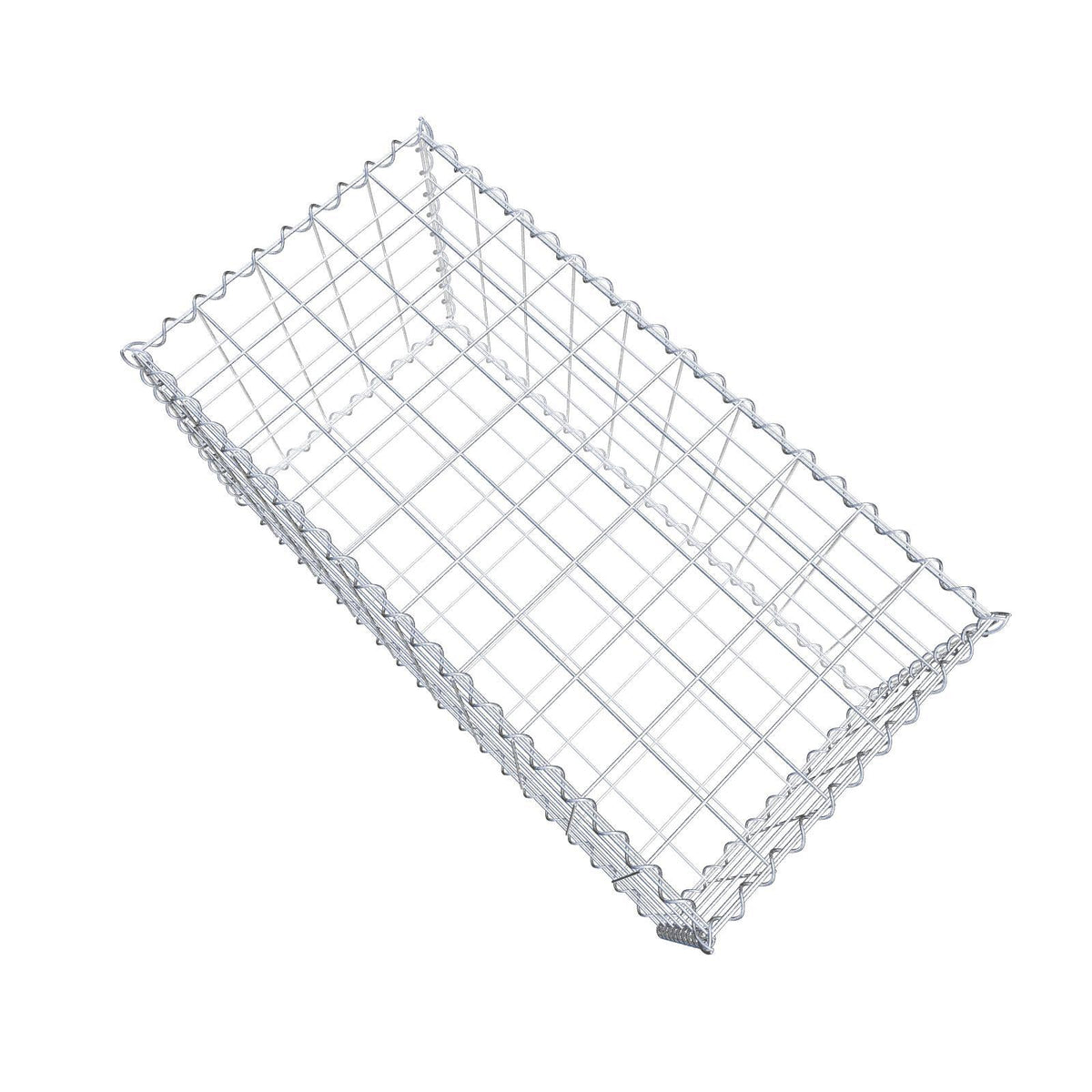 Gabion 100 cm x 50 cm x 50 cm (L x H x D), maskstorlek 10 cm x 10 cm, spiral