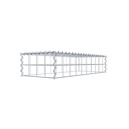 Opvokset gabion type 3 100 cm x 20 cm x 40 cm (L x H x D), maskestørrelse 10 cm x 10 cm, spiral