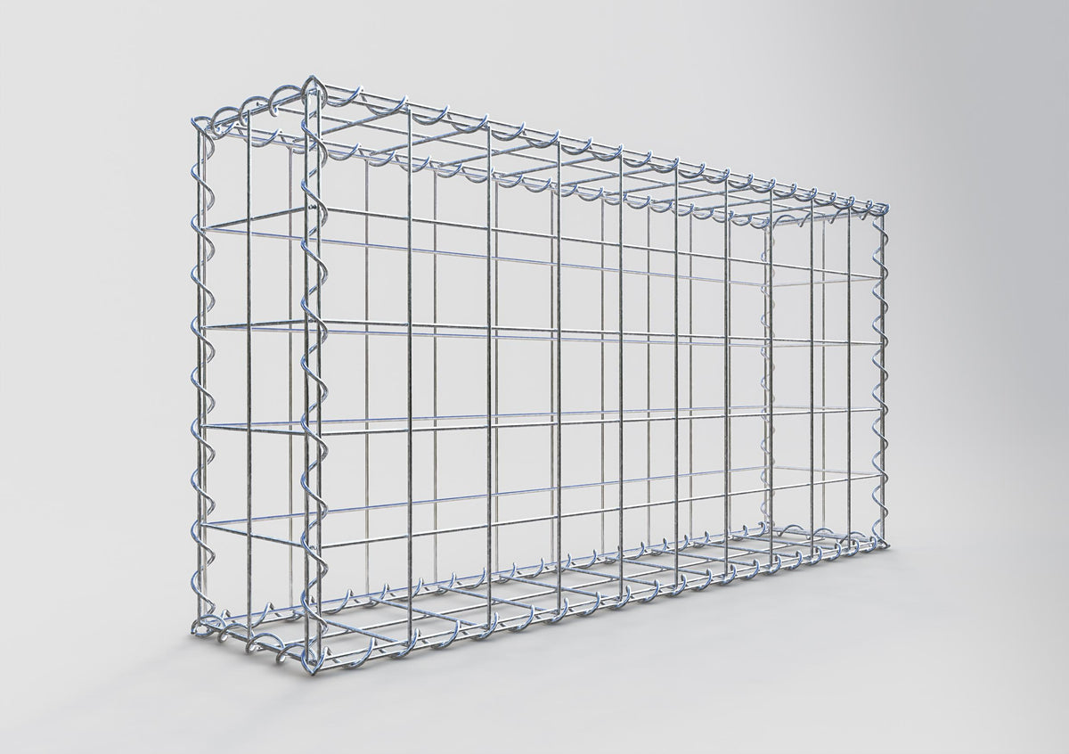 Gabion 100 cm x 50 cm x 20 cm (L x H x P), mailles 10 cm x 10 cm, spirale
