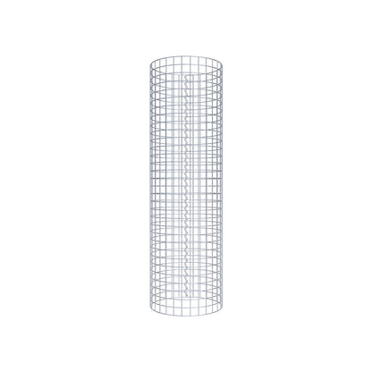 Columna de gaviones redonda 47 cm de diámetro, 160 cm de altura, malla 5 cm x 5 cm