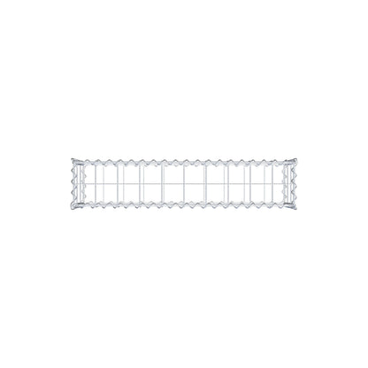 Schanskorf 100 cm x 30 cm x 20 cm (L x H x D), maaswijdte 10 cm x 10 cm, spiraalvormig
