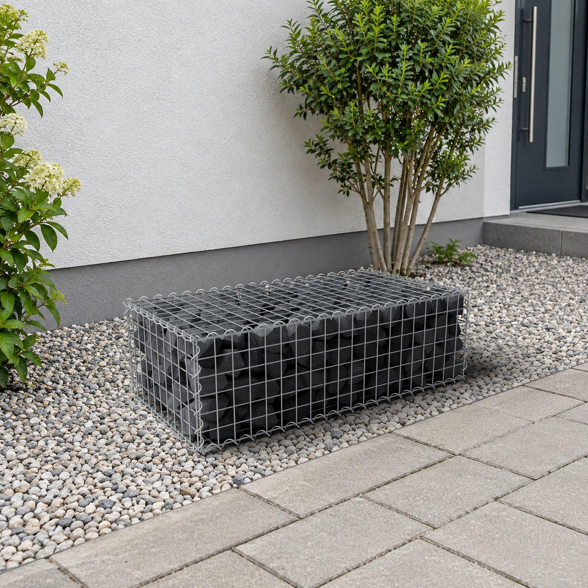 Gabião 100 cm x 30 cm x 50 cm (C x A x P), malhagem 5 cm x 5 cm, espiral