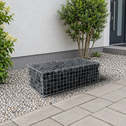 Gabião 100 cm x 30 cm x 50 cm (C x A x P), malhagem 5 cm x 5 cm, espiral