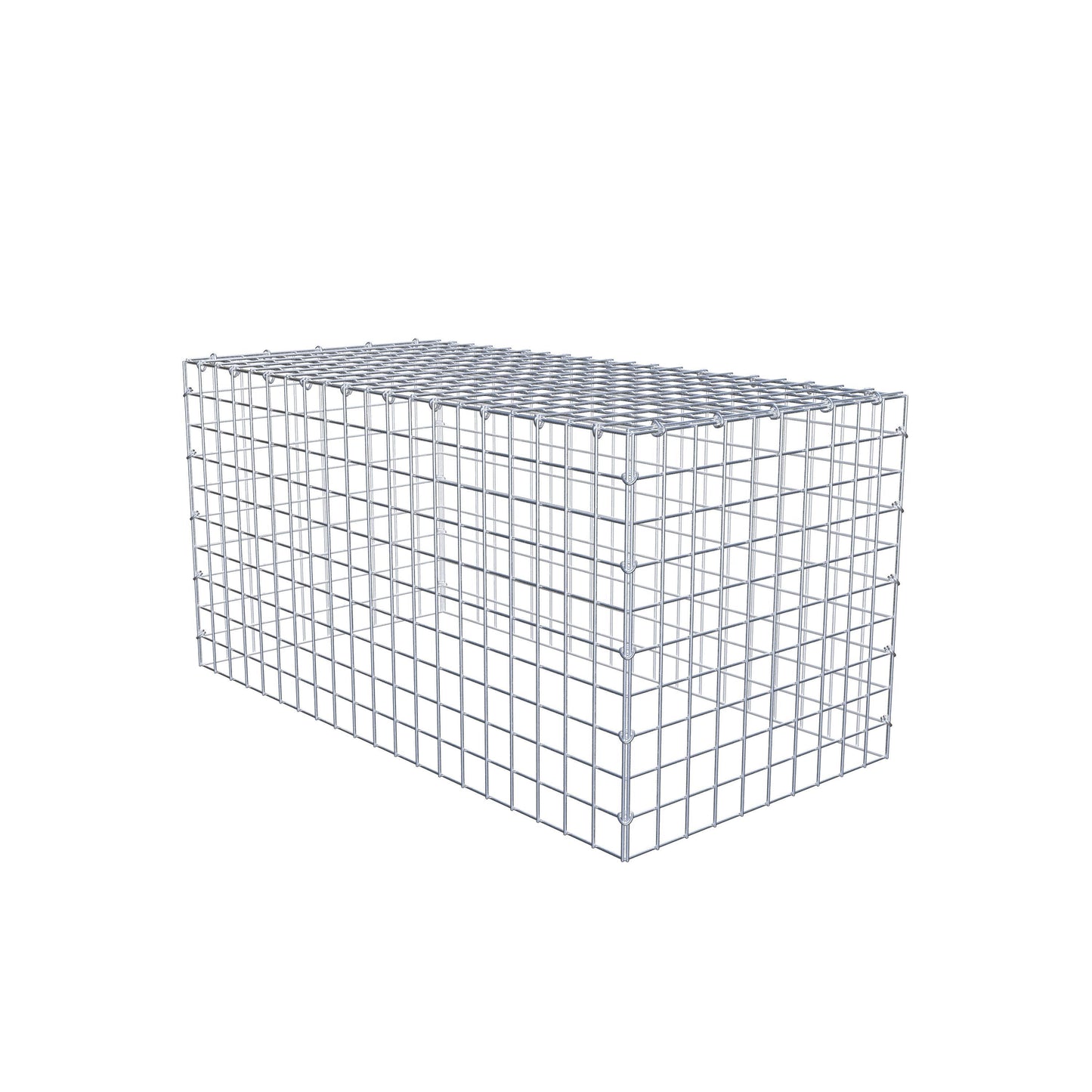 Gabbione aggiuntivo di tipo 3 100 cm x 50 cm x 50 cm (L x A x P), maglia 5 cm x 5 cm, anello a C