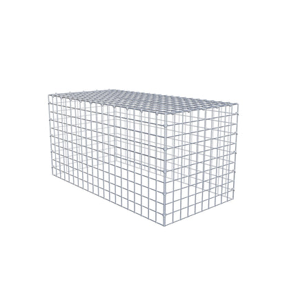 Gabbione aggiuntivo di tipo 3 100 cm x 50 cm x 50 cm (L x A x P), maglia 5 cm x 5 cm, anello a C