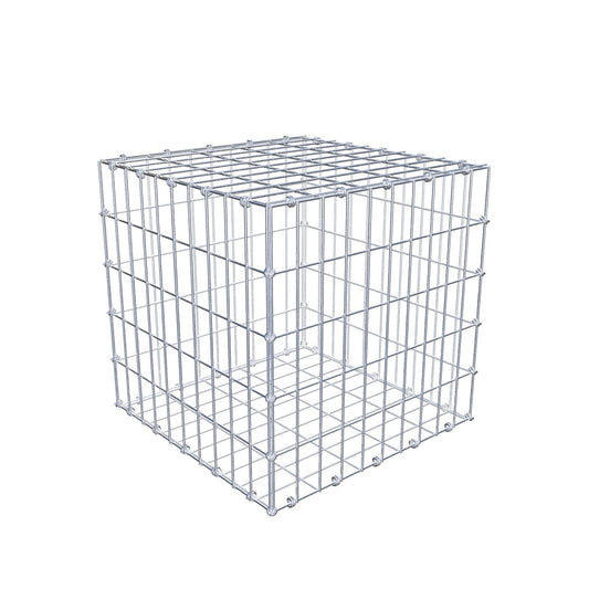 Gabione 50 cm x 50 cm x 50 cm (L x H x T), Maschenweite 5 x 10 cm, Spiralring