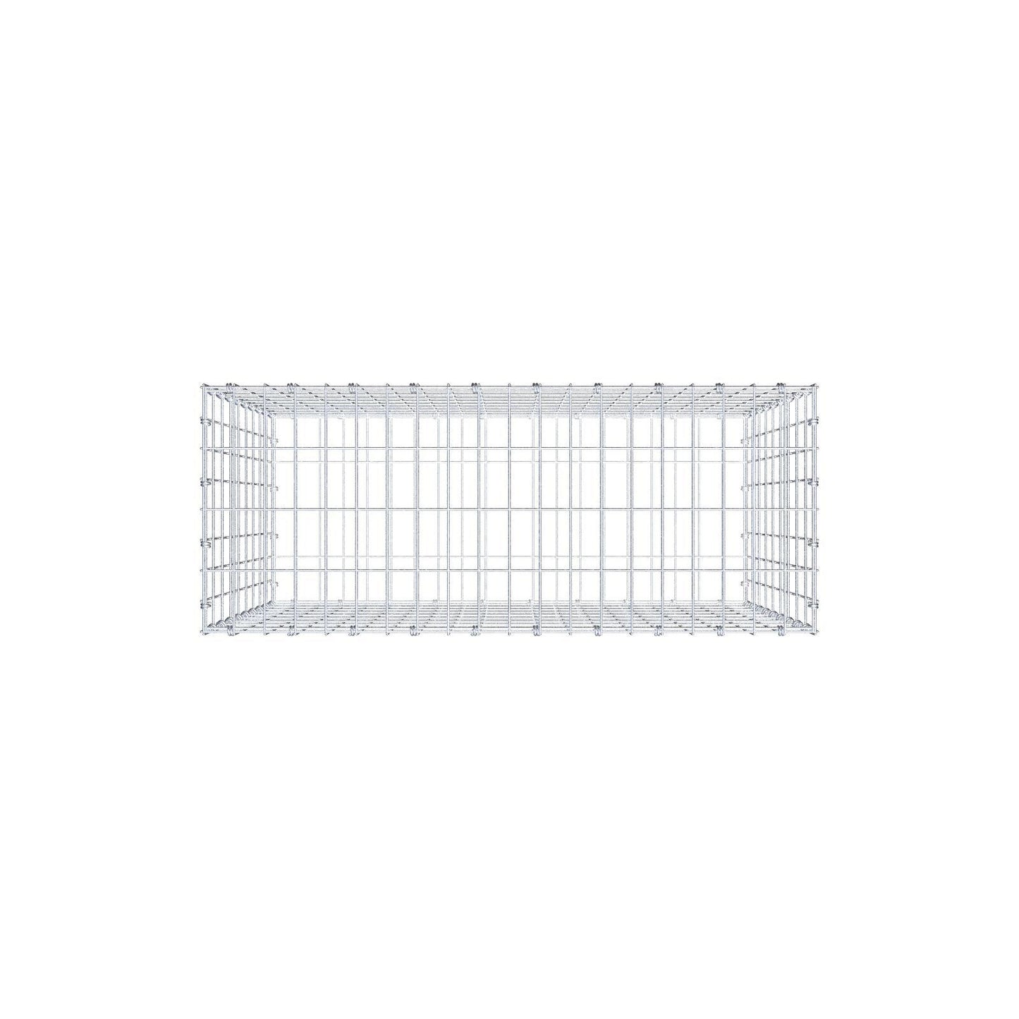 Schanskorf 100 cm x 90 cm x 40 cm (L x H x D), maaswijdte 5 x 10 cm, spiraalring