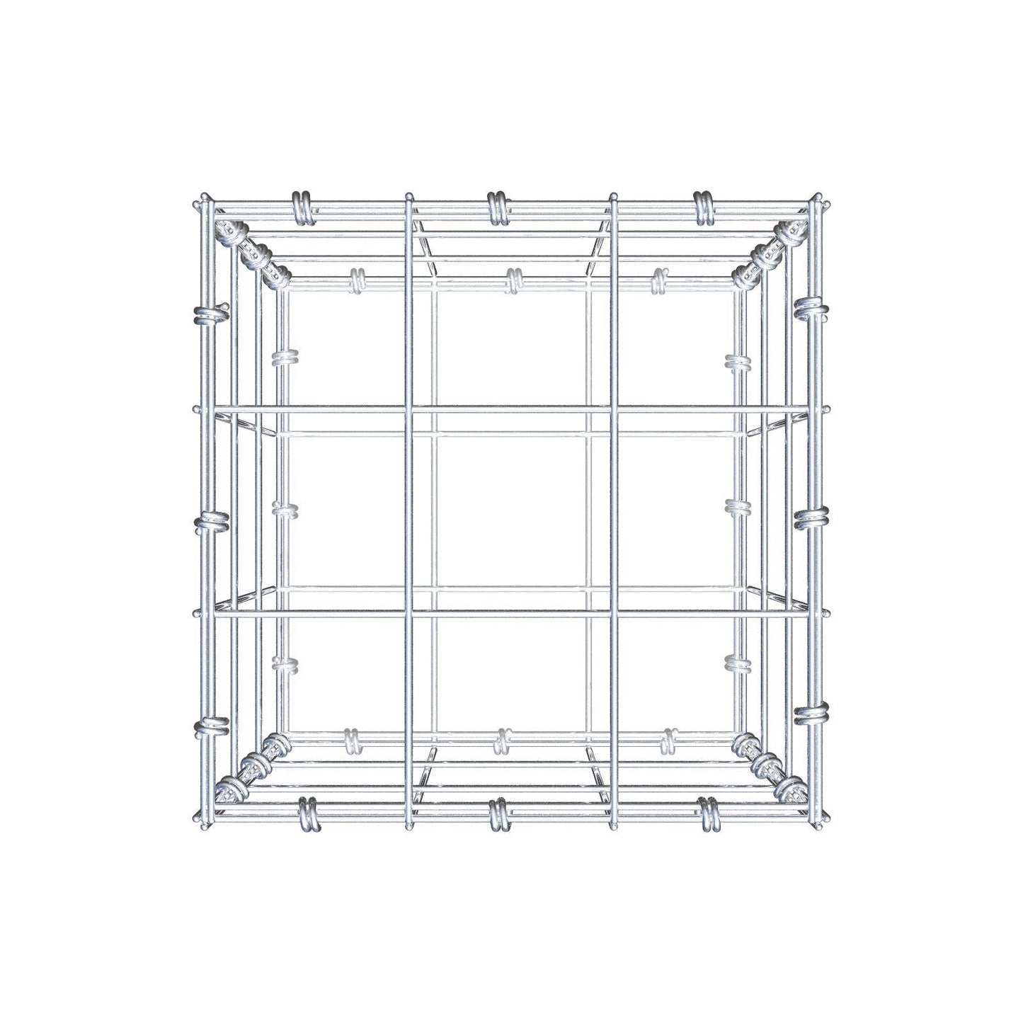 Gabione 30 cm x 30 cm x 30 cm (L x H x T), Maschenweite 10 x 10 cm, Spiralring