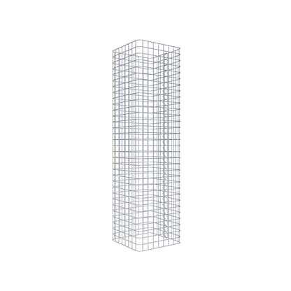 Schanskorfzuil, hoekig 42 cm x 42 cm, 160 cm hoog, MW 5 cm x 5 cm