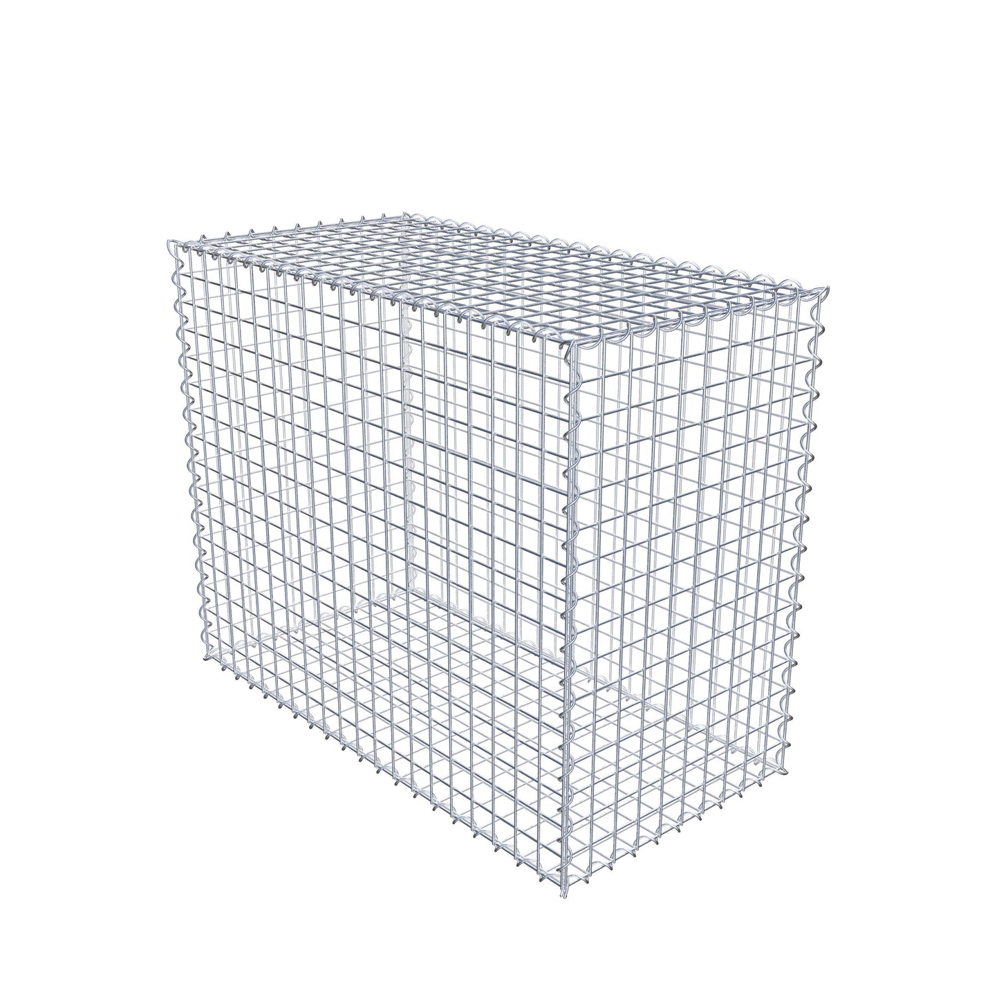 Gabion 100 cm x 80 cm x 50 cm (L x H x D), maskestørrelse 5 cm x 5 cm, spiral
