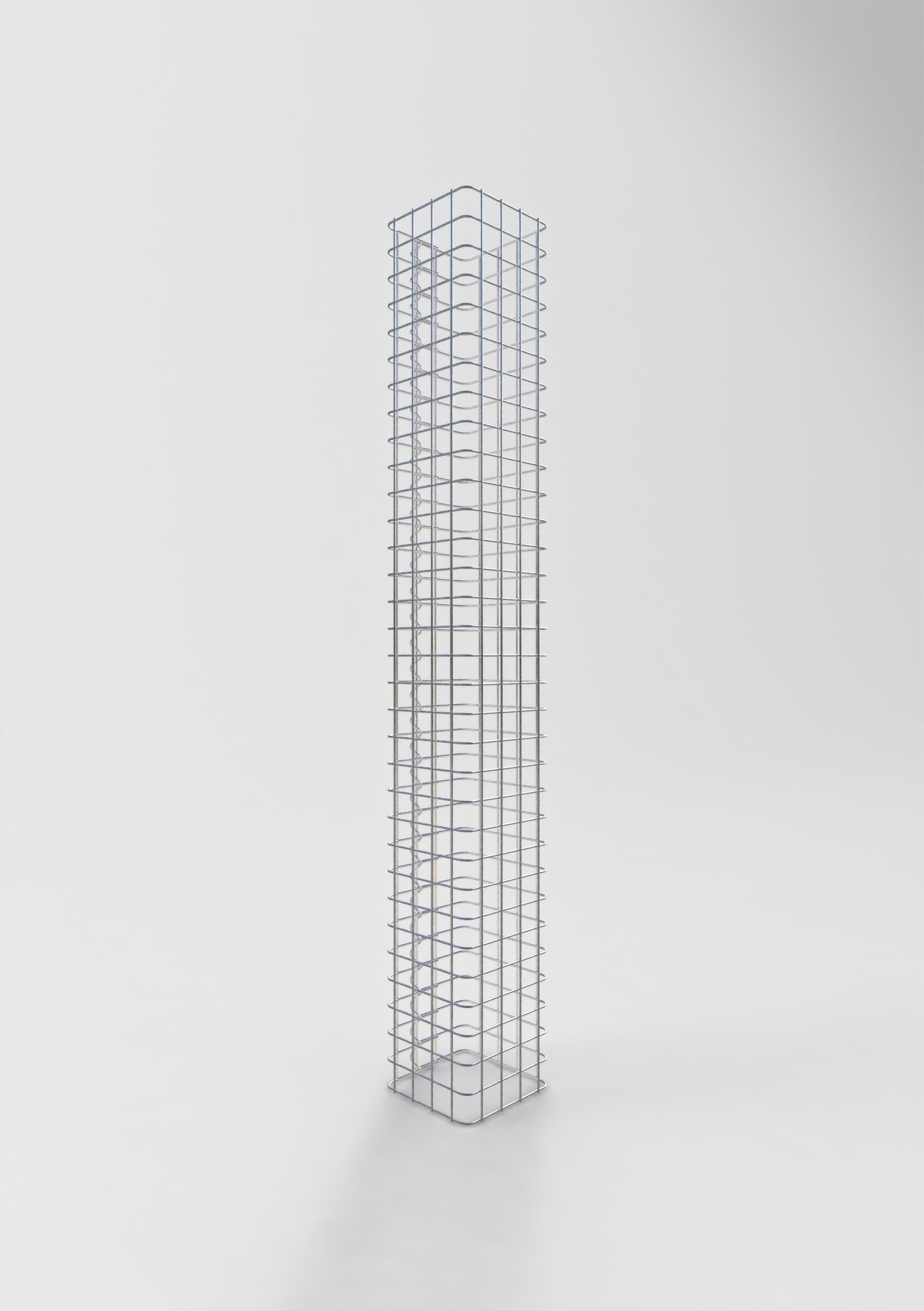 Gabionpelare, kvadrat 22 cm x 22 cm, 160 cm hög, MW 5 cm x 5 cm