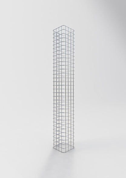 Colonne de gabion carrée 22 cm x 22 cm, 160 cm de hauteur, MW 5 cm x 5 cm