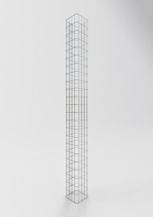 Schanskorfzuil, vierkant 22 cm x 22 cm, 230 cm hoog, MW 5 cm x 10 cm