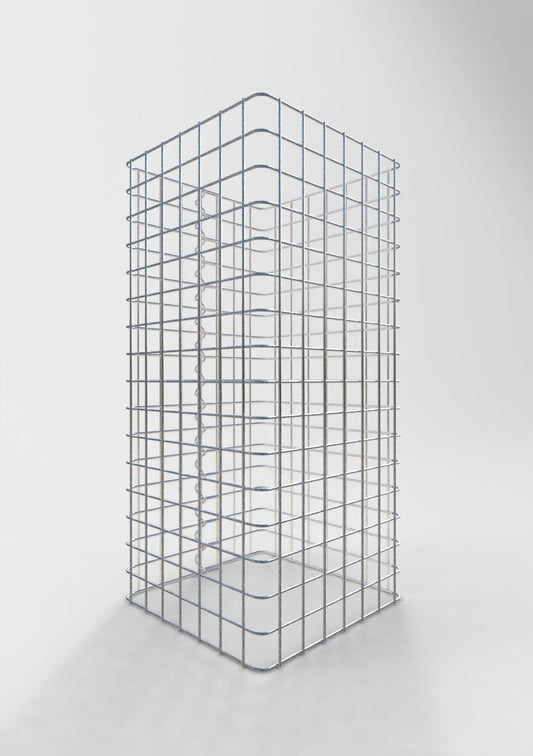 Gabionpelare, kantig 37 cm x 37 cm, 80 cm hög, MW 5 cm x 5 cm