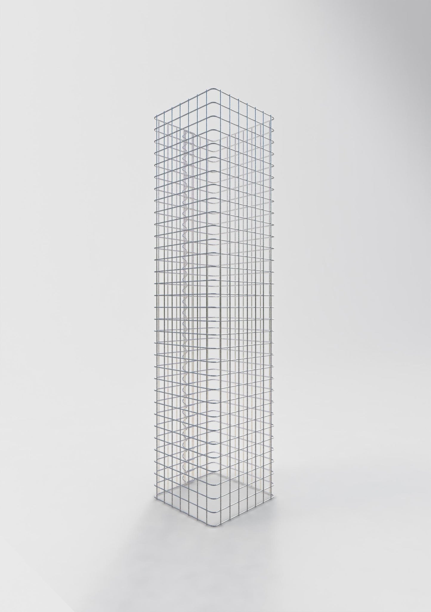 Colonne de gabion carrée 37 cm x 37 cm, 160 cm de hauteur, MW 5 cm x 5 cm