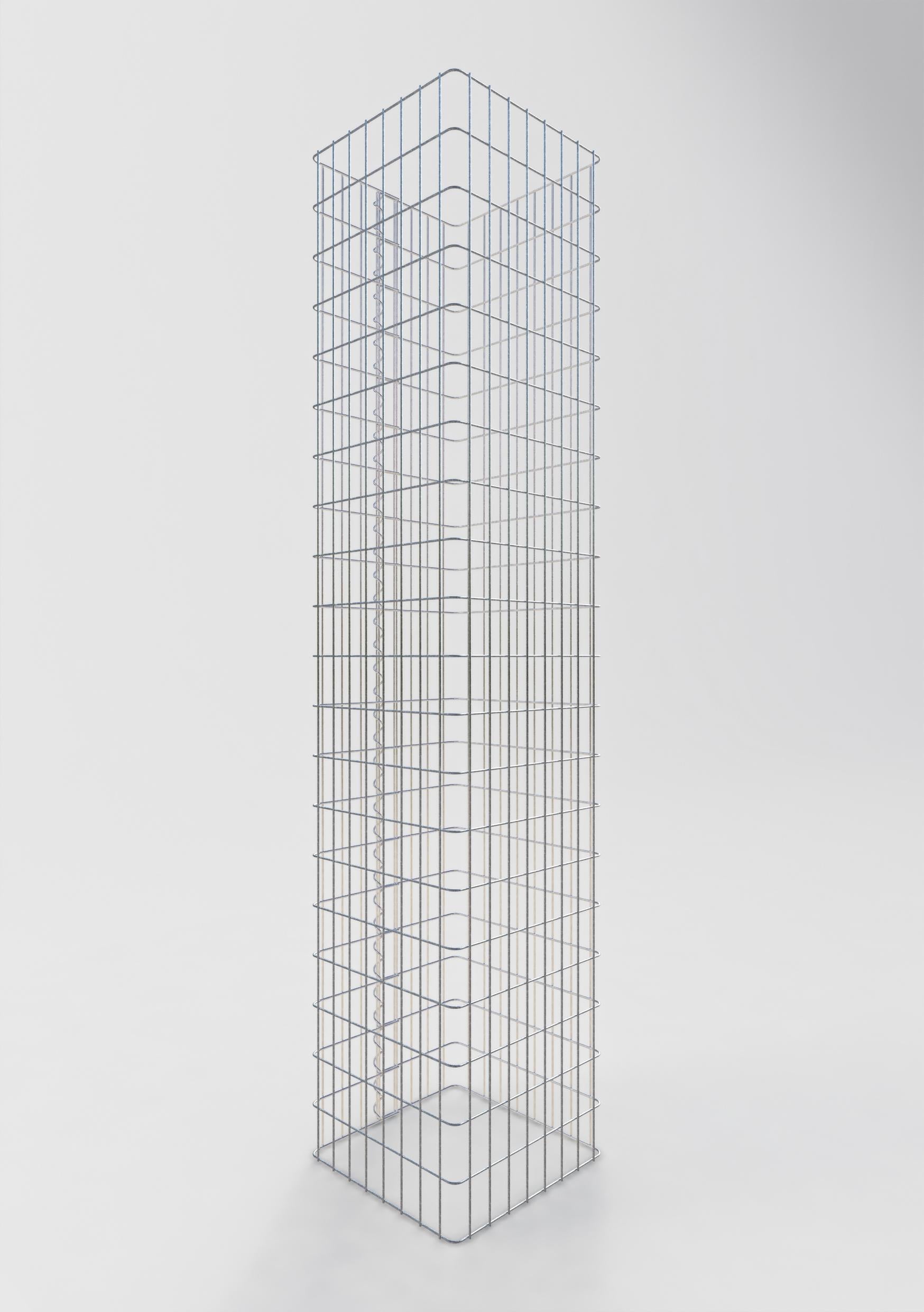 Gabion column square 42 cm x 42 cm, 200 cm high, MW 5 cm x 10 cm