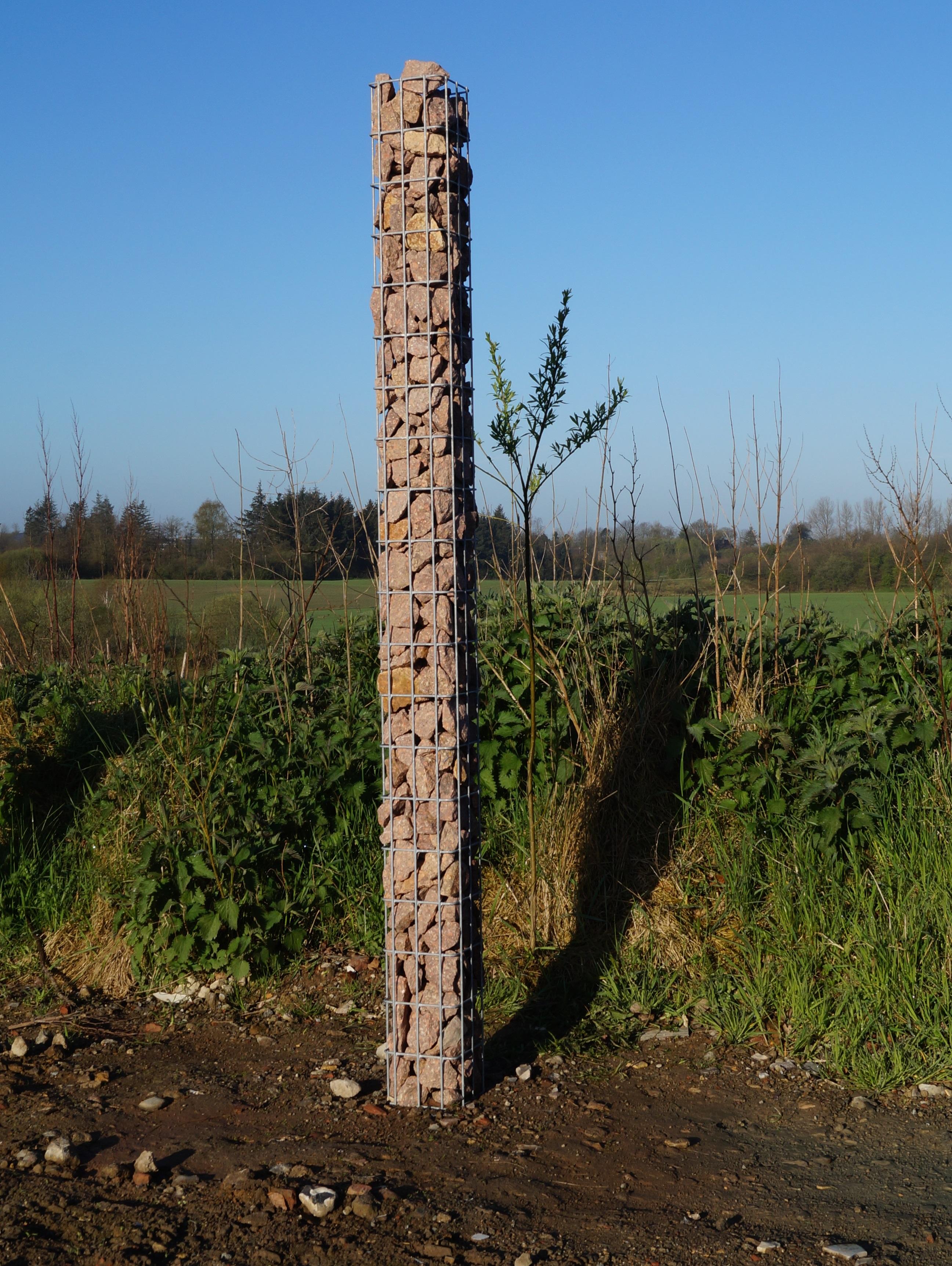 Columna rectangular de gaviones galvanizados en caliente, 17 cm x 17 cm, 200 cm de altura, MW 5 cm x 10 cm