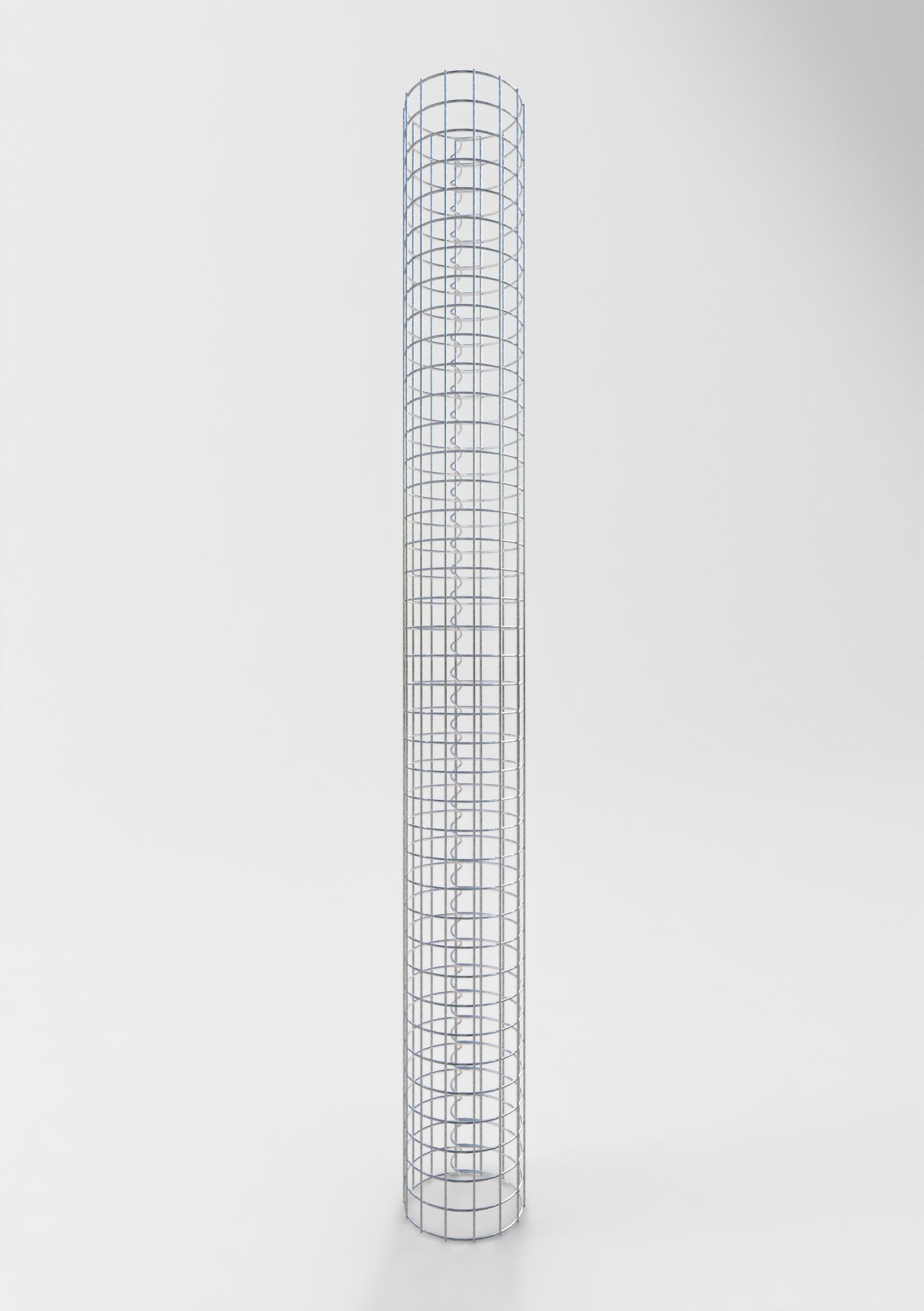 Coluna de gabião redonda 22 cm de diâmetro, 200 cm de altura, malhagem 5 cm x 5 cm