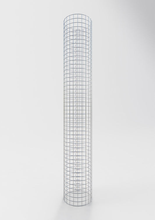 Colonna gabbionata rotonda 37 cm di diametro, 230 cm di altezza, maglia 5 cm x 5 cm