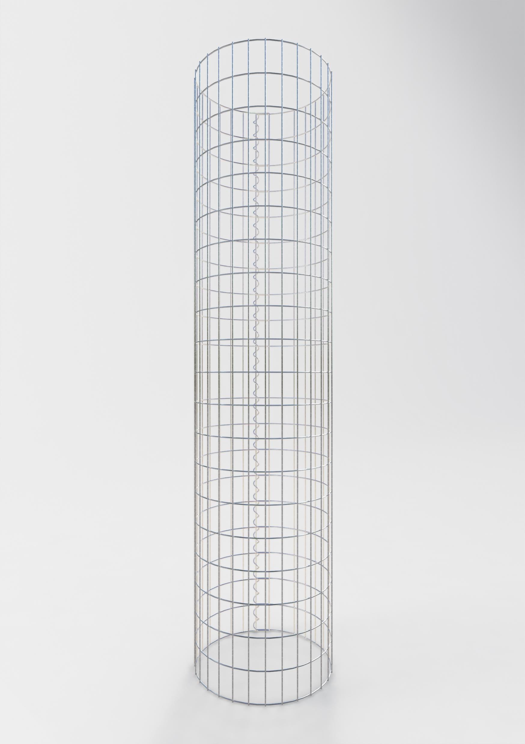 Colonna gabbionata rotonda 47 cm di diametro, 200 cm di altezza, maglia 5 cm x 10 cm