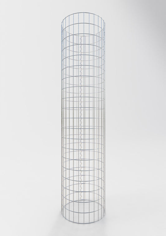 Colonna gabbionata rotonda 47 cm di diametro, 200 cm di altezza, maglia 5 cm x 10 cm